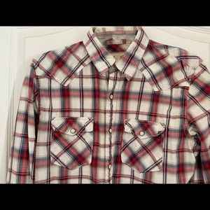 American Eagle Outfitters Mens Plaid Medium Button Down Vintage Fit Shirt.